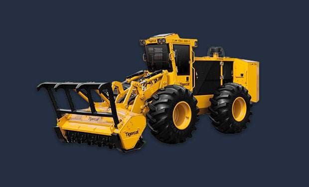 Tracked forestry mulching carrier